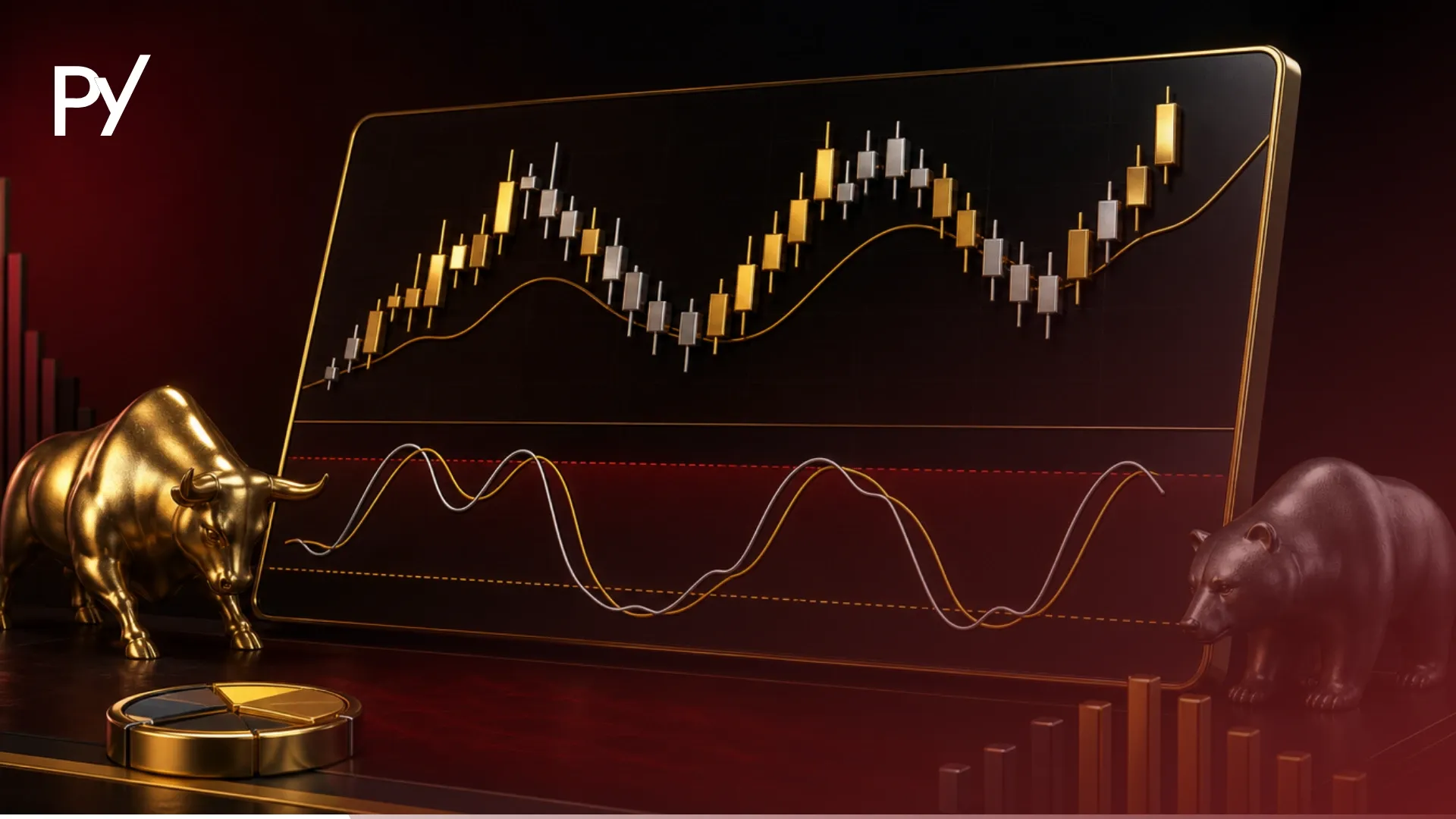 Stochastic RSI technical indicator chart sub-window.