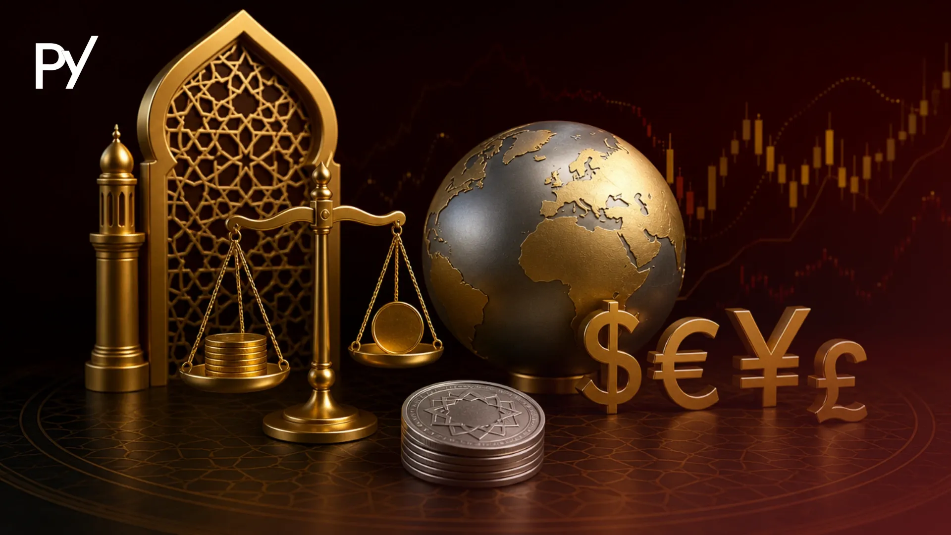 llustration depicting Sharia compliance criteria for spot currency trading and swap-free accounts.