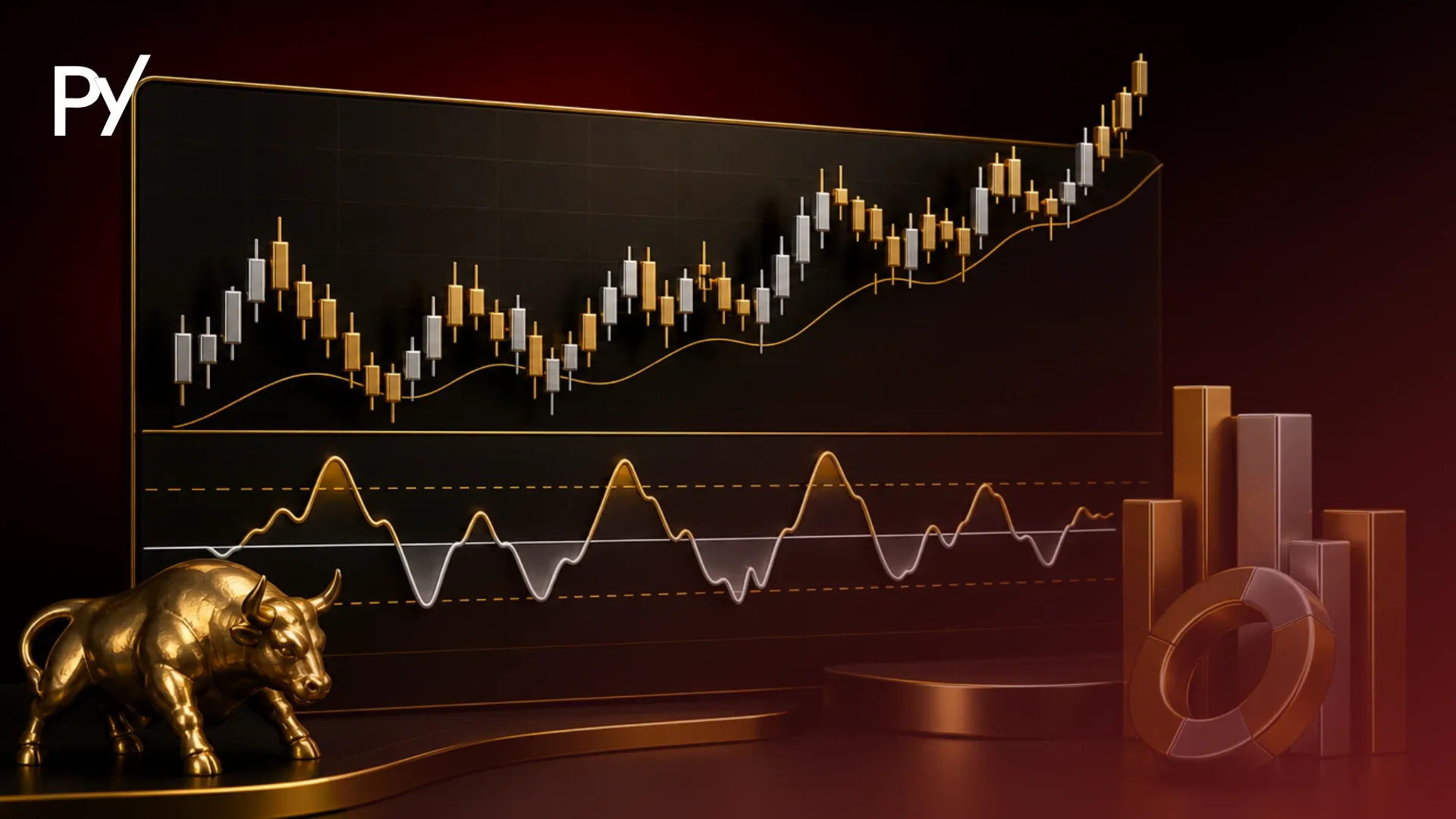 Conceptual cover illustration of the Commodity Channel Index (CCI) measuring cyclical momentum and extreme price deviation.