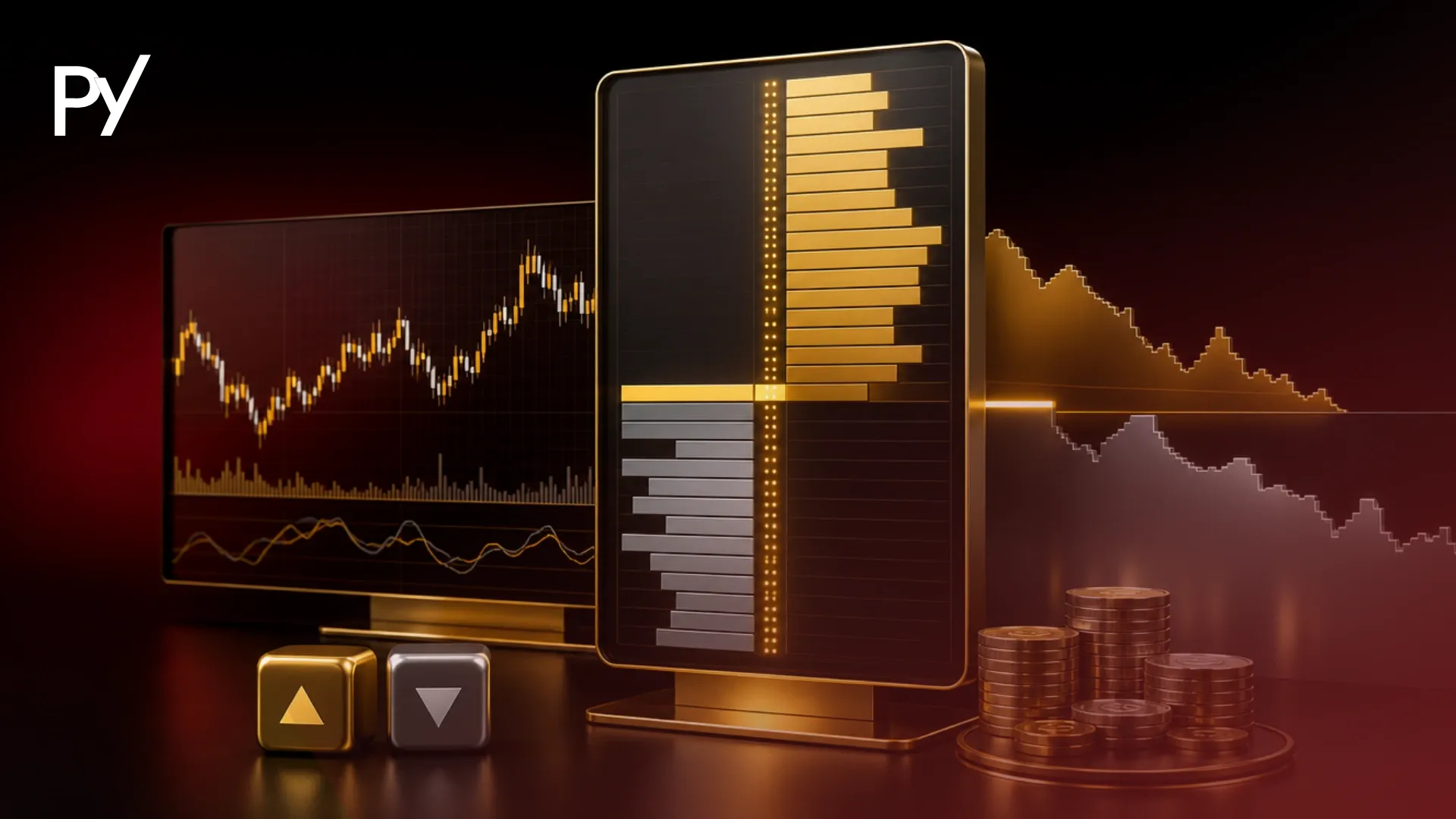 Conceptual cover illustration of Depth of Market (DOM) order book trading, liquidity depth, and execution.