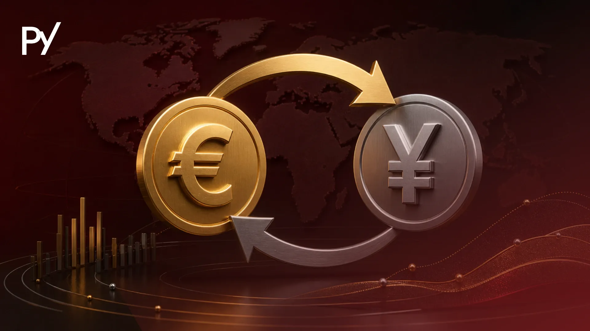 Minor currency pairs foreign exchange concept illustration without USD.