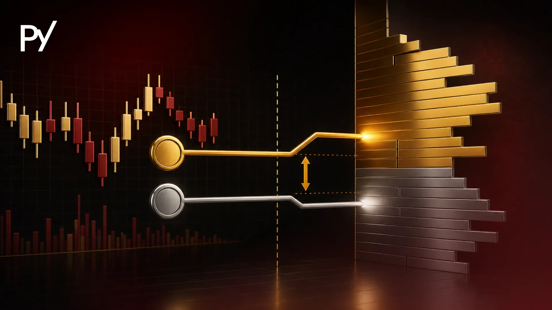 Diagram illustrating slippage in trading where requested order price differs from executed fill price.