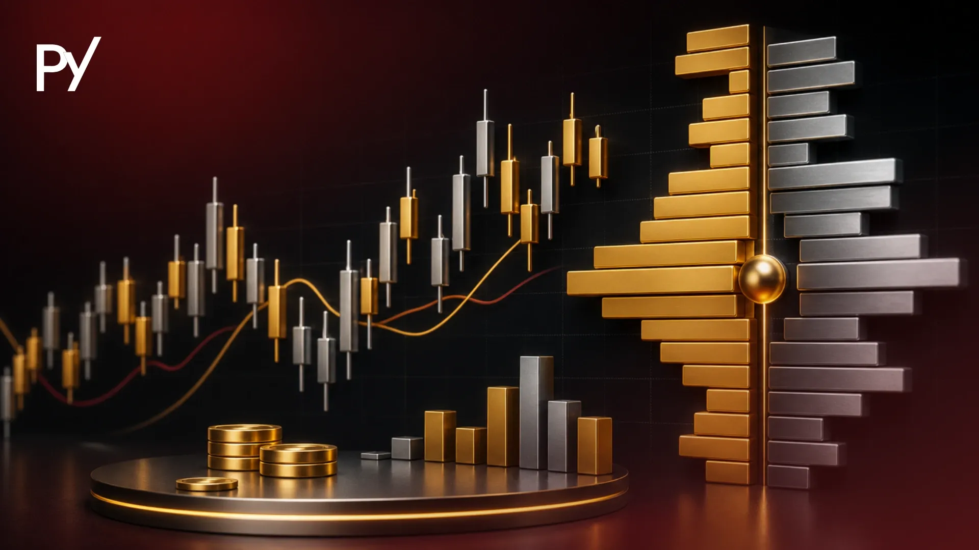Financial chart illustrating order book liquidity and depth in trading.