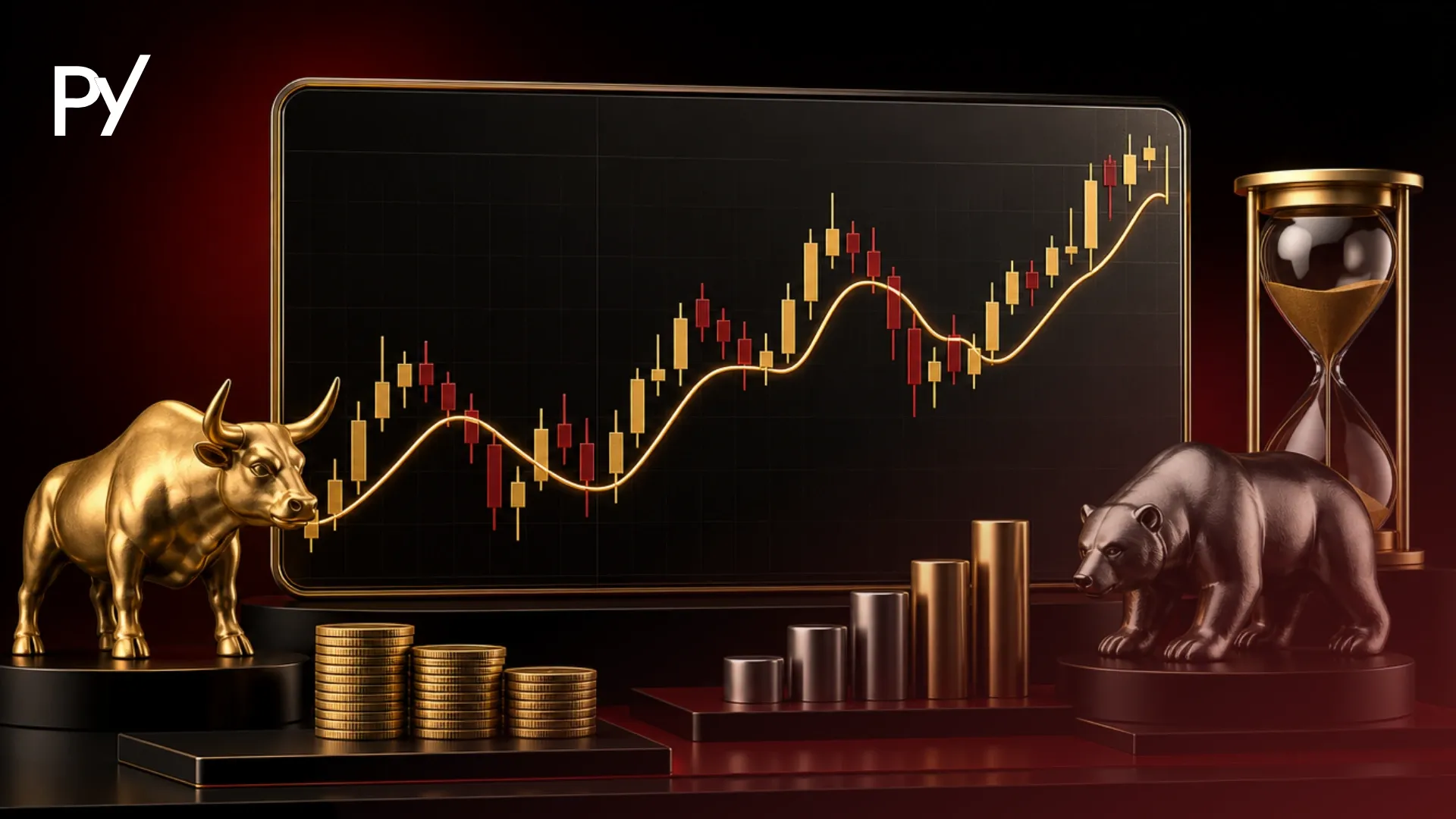 Weighted moving average line reacting quickly to recent candlestick price movements on a clean trading platform chart.