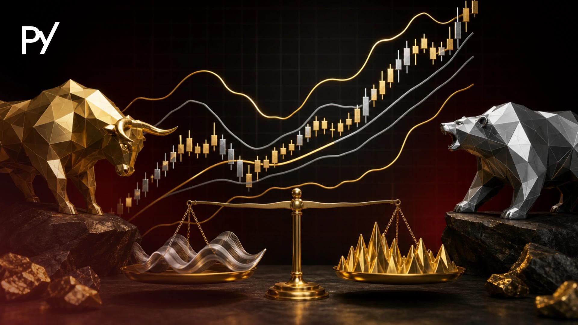 Keltner Channel vs Bollinger Bands technical volatility indicator comparison chart.