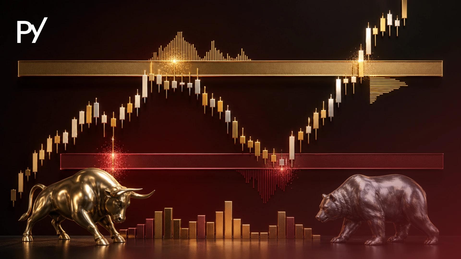 Forex support and resistance zones showing institutional liquidity sweeps on a price chart.