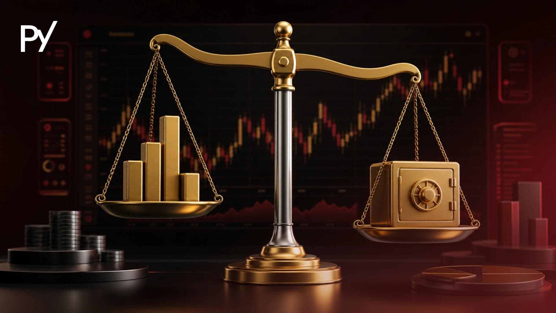 Illustration representing margin in forex trading as collateral for leveraged positions