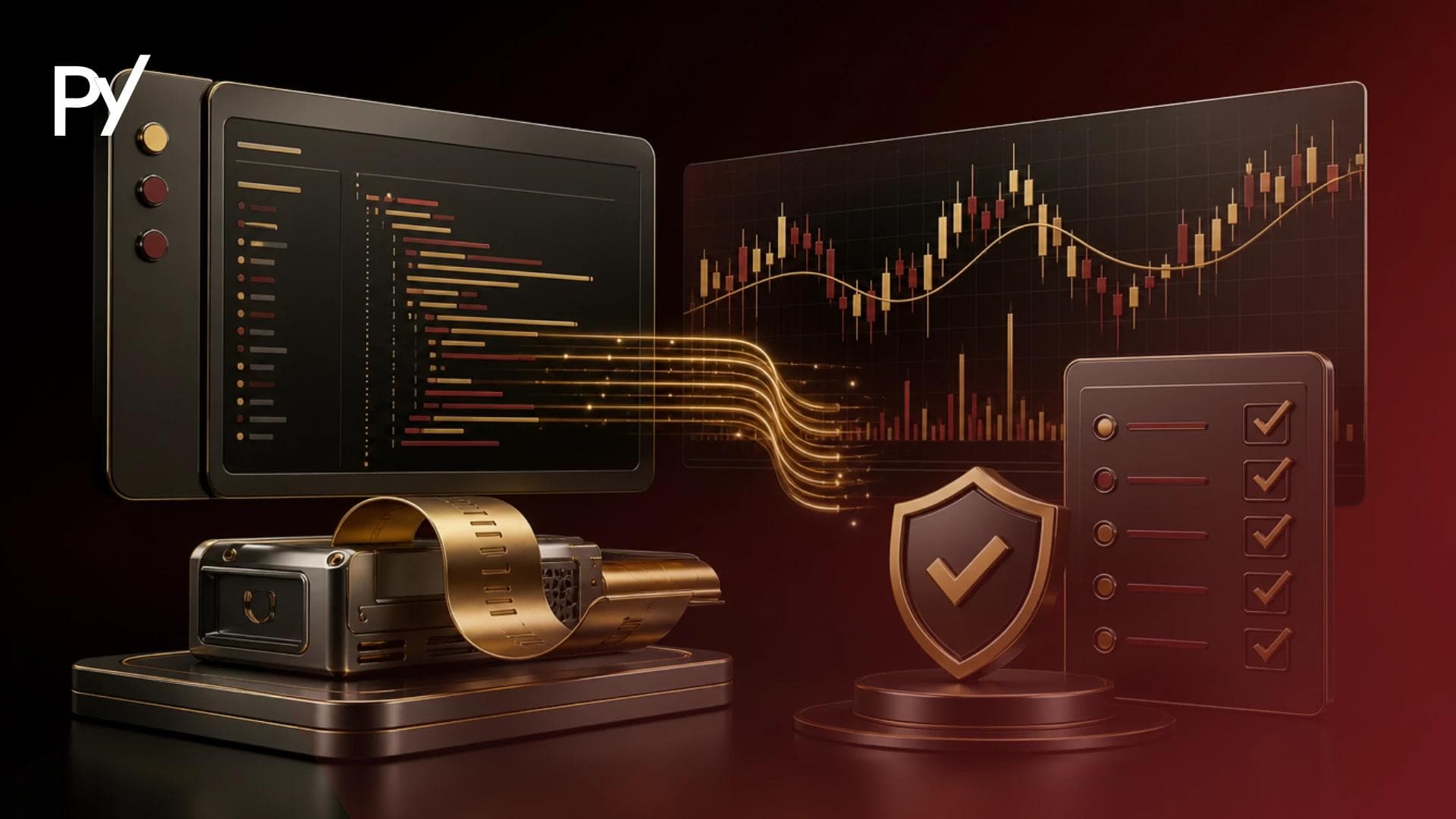 High-frequency trading algorithm executing tick orders on a prop firm evaluation platform.