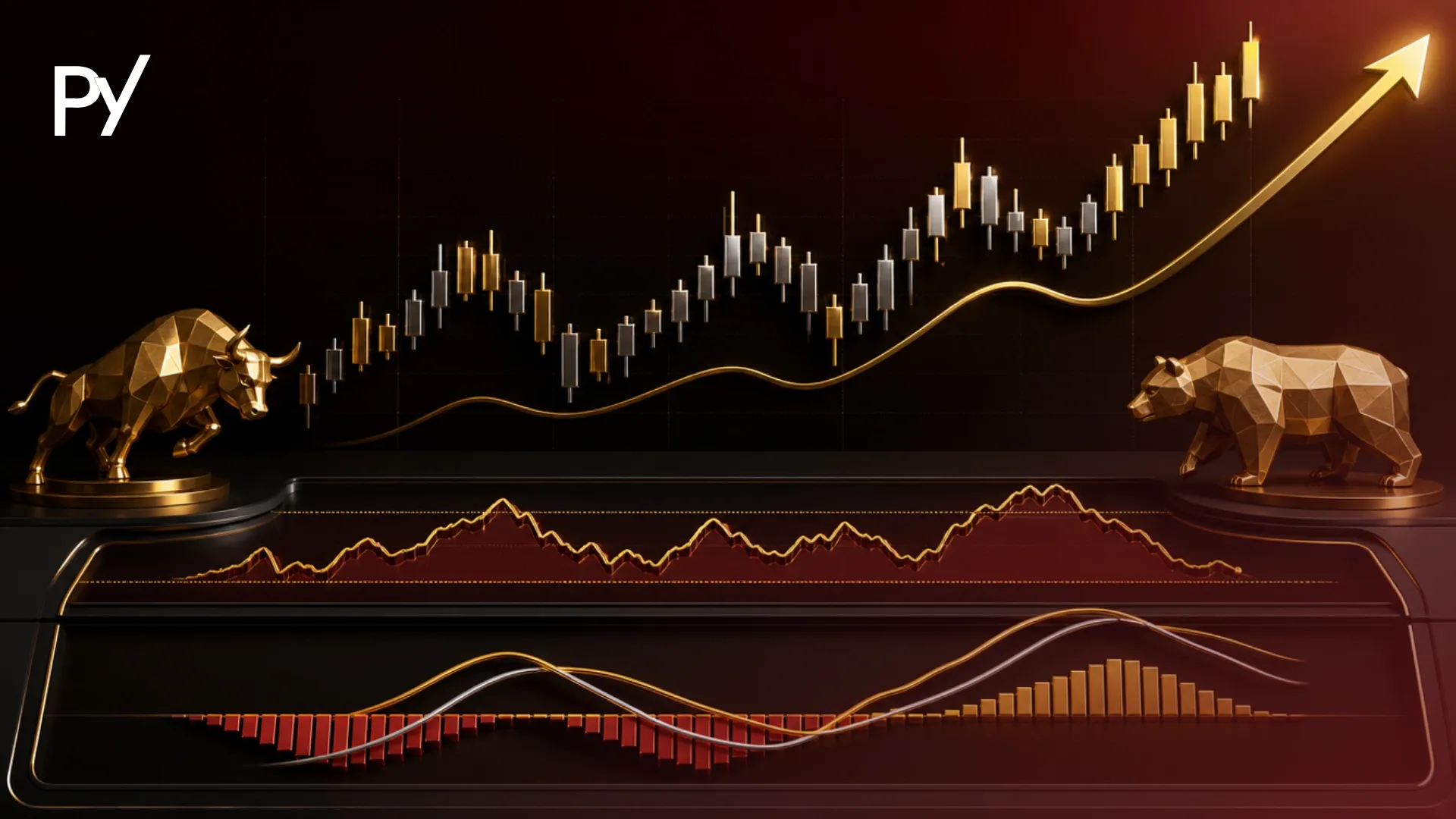 Comparison chart of RSI momentum oscillator and MACD trend indicator for prop trading risk management.