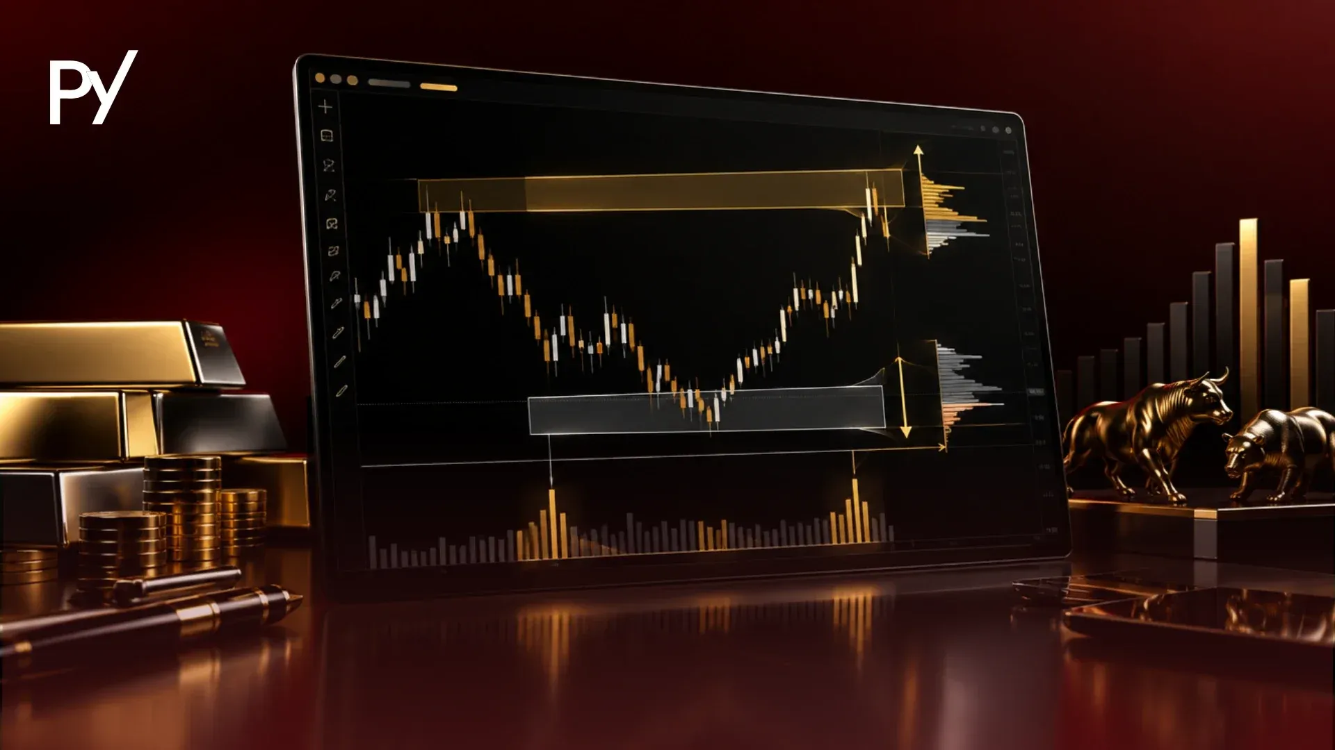 Supply and demand trading chart showing price zones and institutional order imbalance.