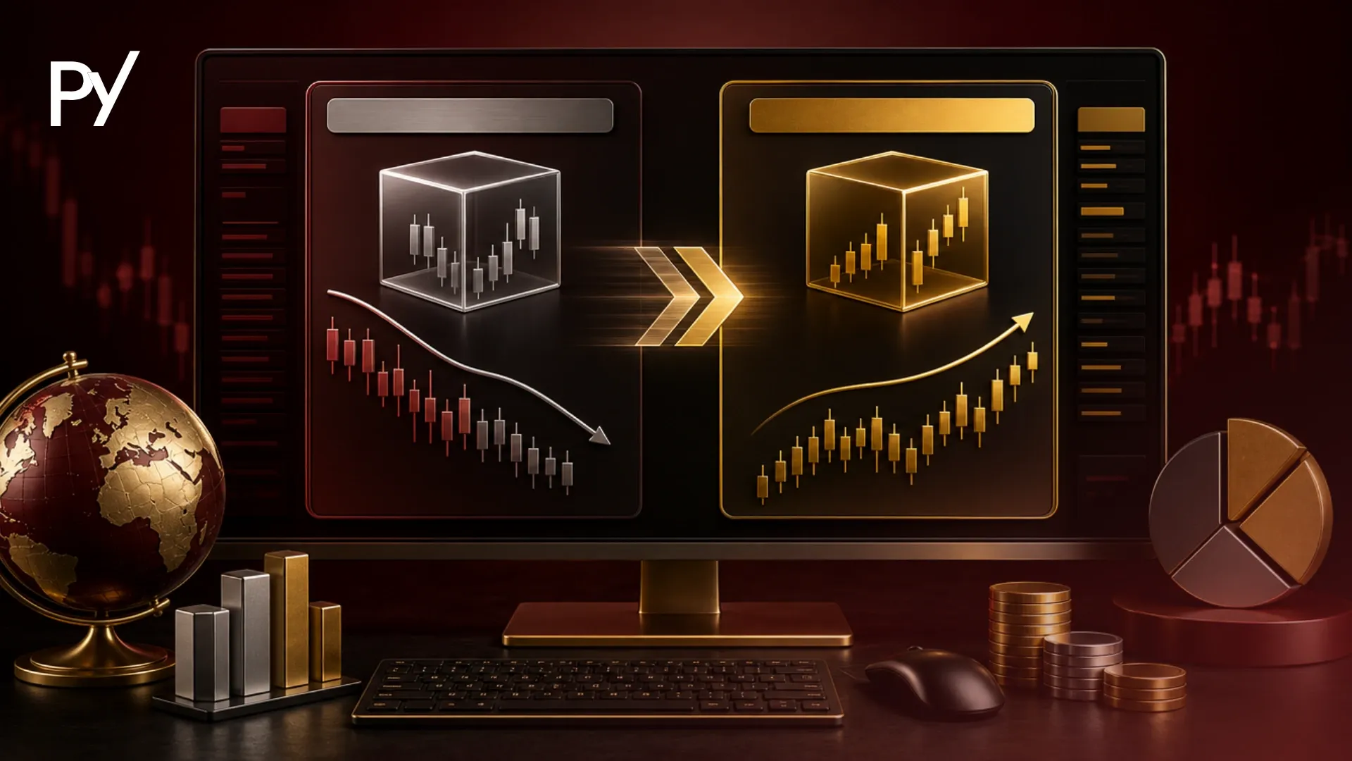 Futures rollover contract transition illustration on desktop trading interface.