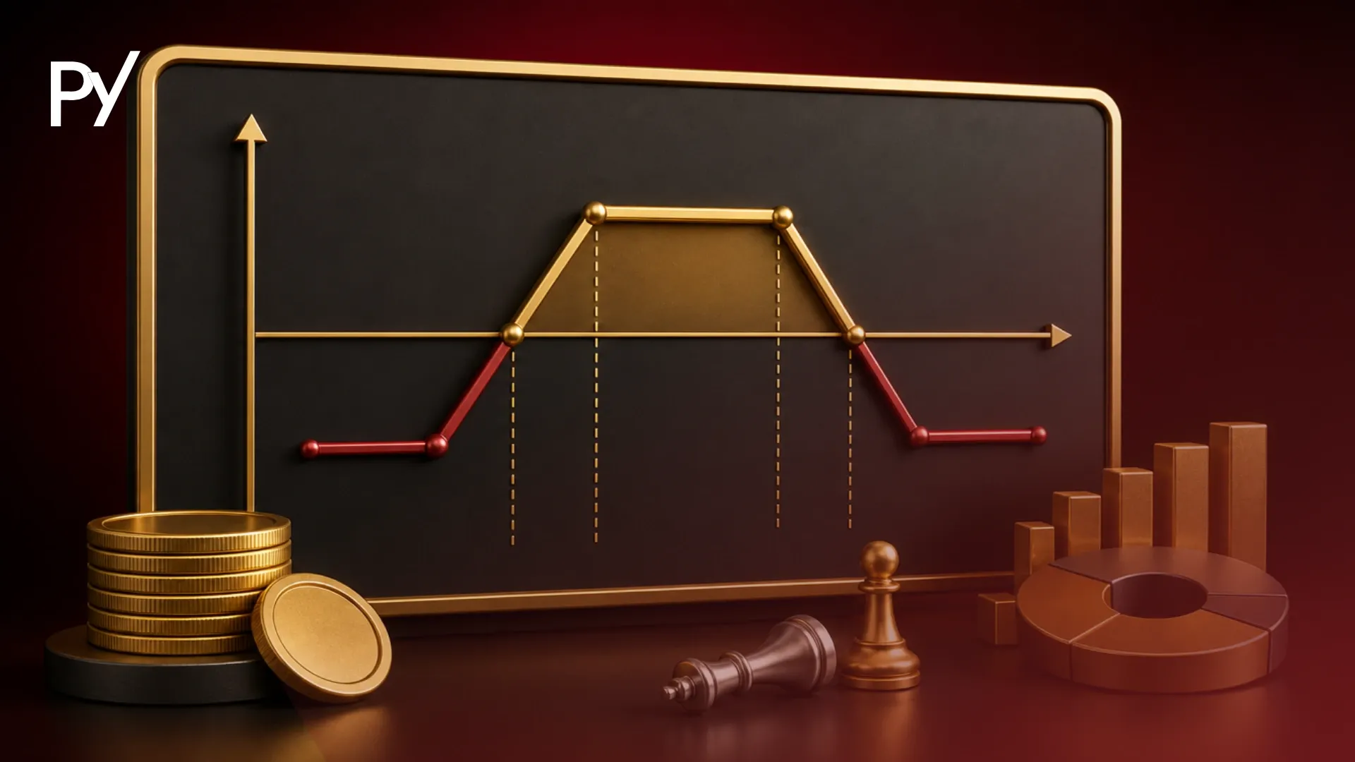 Short iron condor options strategy payoff diagram with defined risk and profit zones.